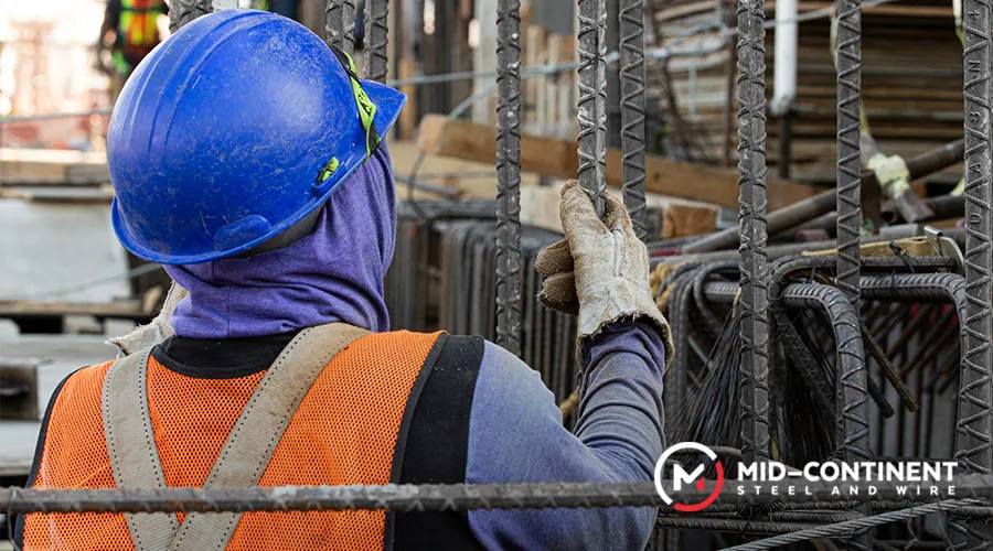 reinforcing steel provides structural integrity